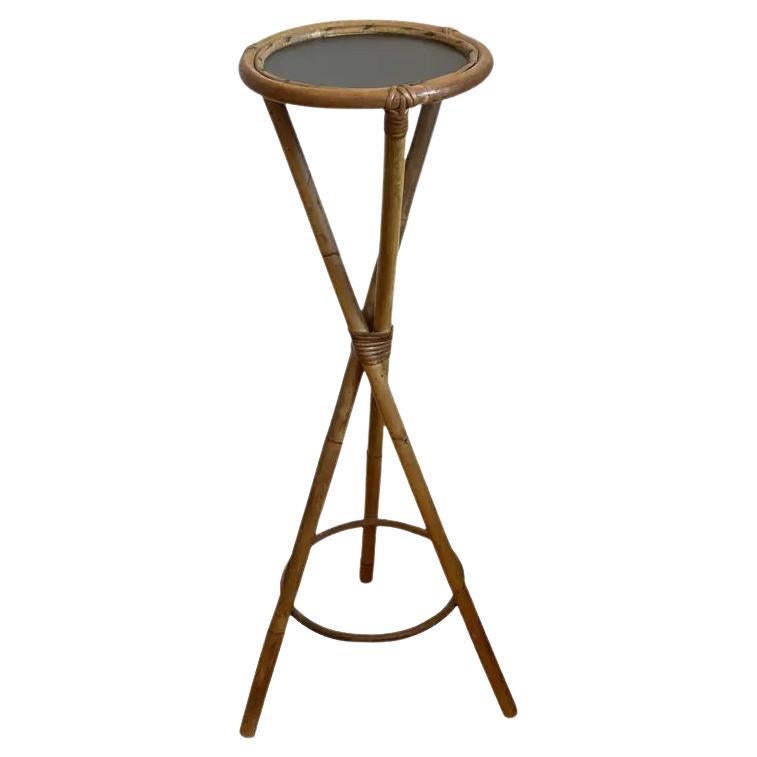 Rosenthal Netter Bamboo Display Pedestal, Plant Stand, Italy, 1950s