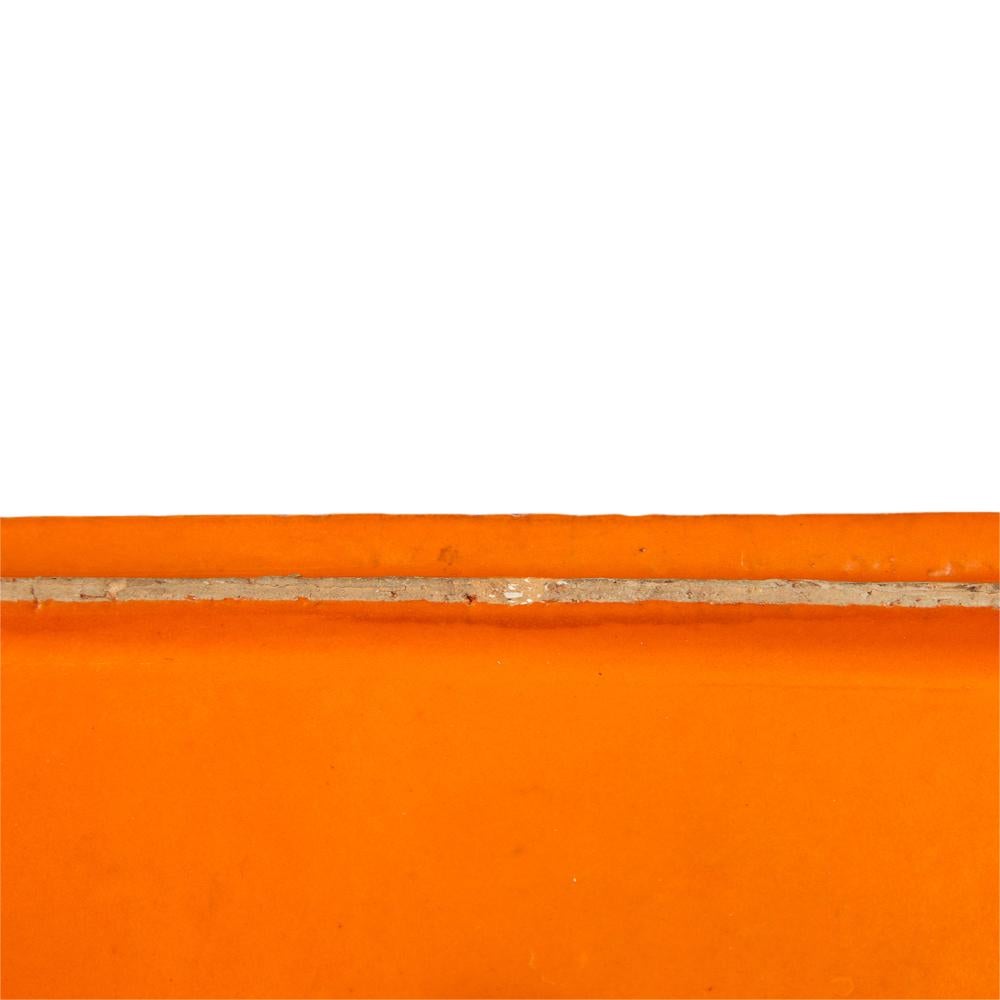 Bitossi-Schachtel, Keramik, geometrisch, rot, gelb, weiß und orange, signiert im Angebot 3