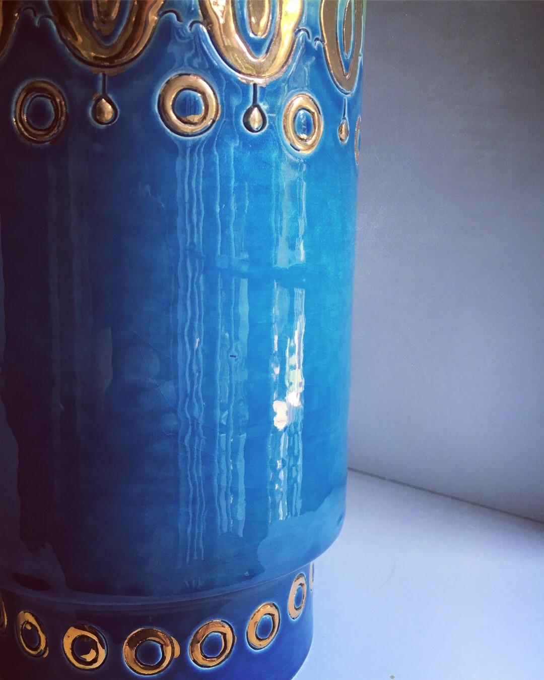 Rosenthal Netter Bitossi Italian Ceramic Cylinder Vase 1