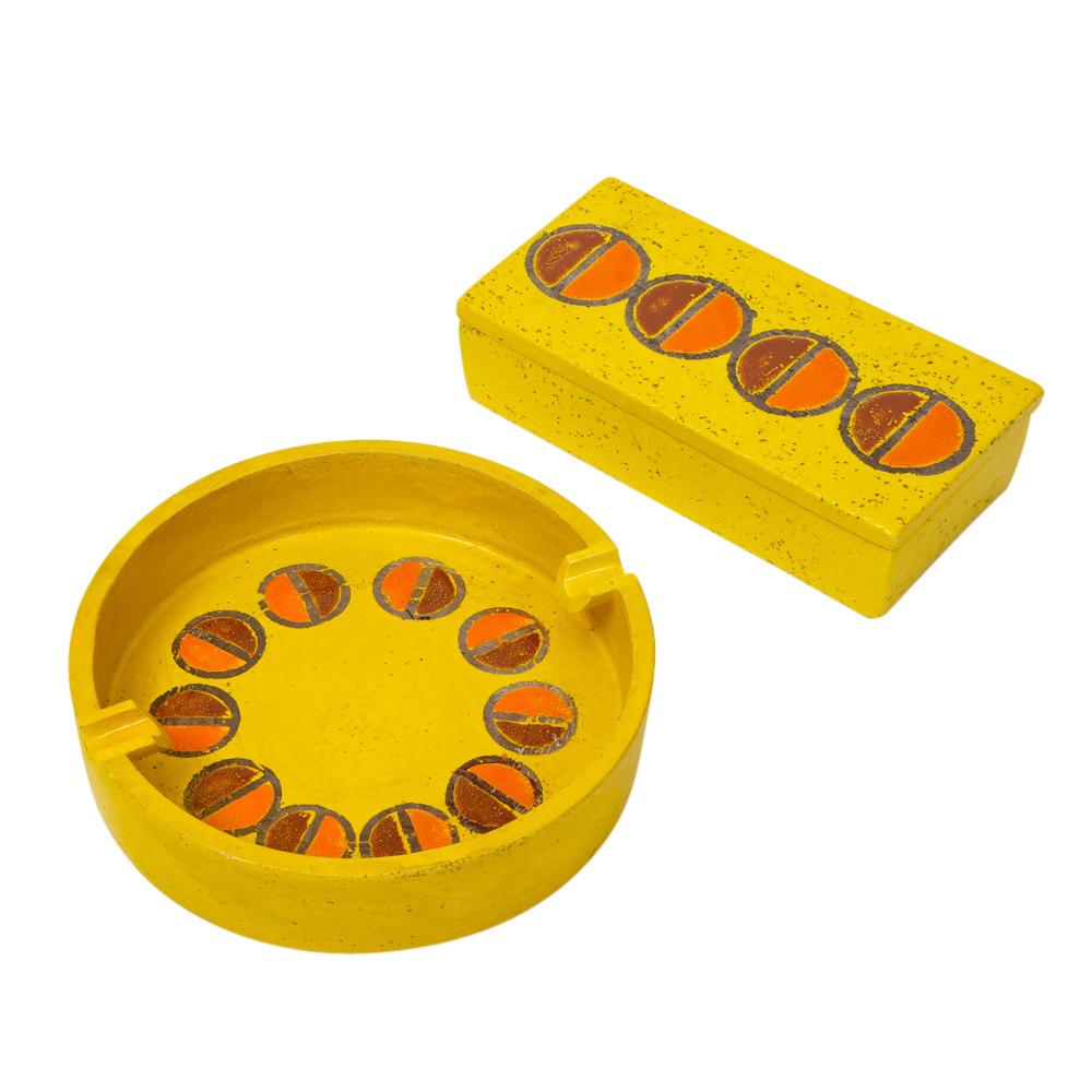 Rosenthal Netter Box, Ceramic, Yellow and Orange Discs, Signed For Sale 10