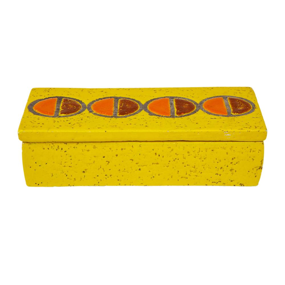 Glazed Rosenthal Netter Box, Ceramic, Yellow and Orange Discs, Signed