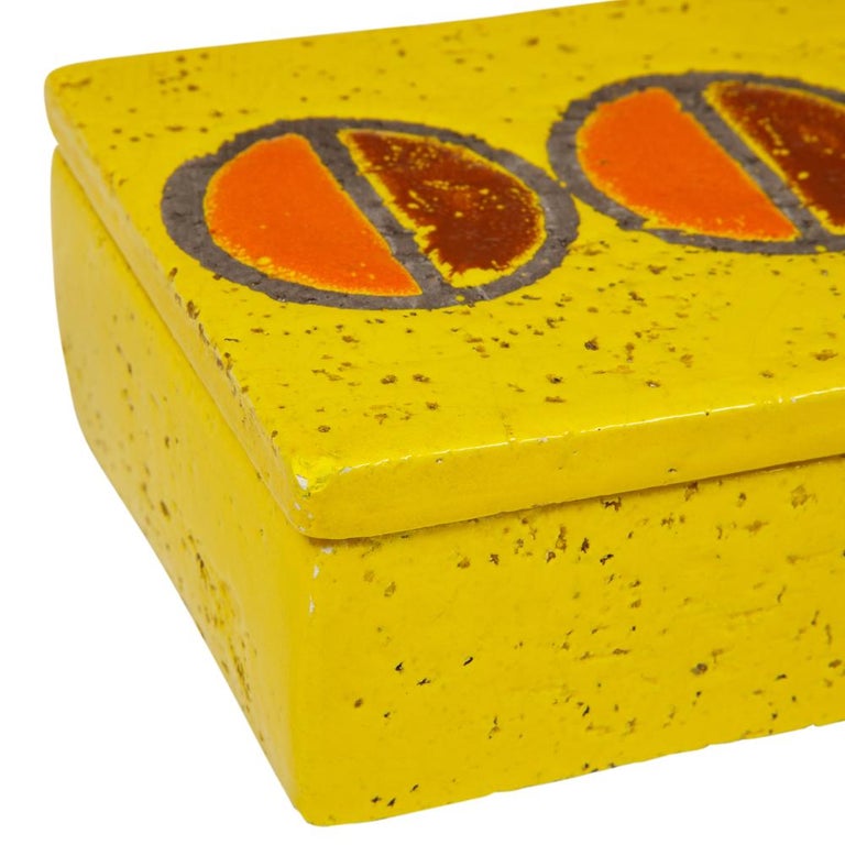 Rosenthal Netter Box, Ceramic, Yellow and Orange Discs, Signed For Sale 1