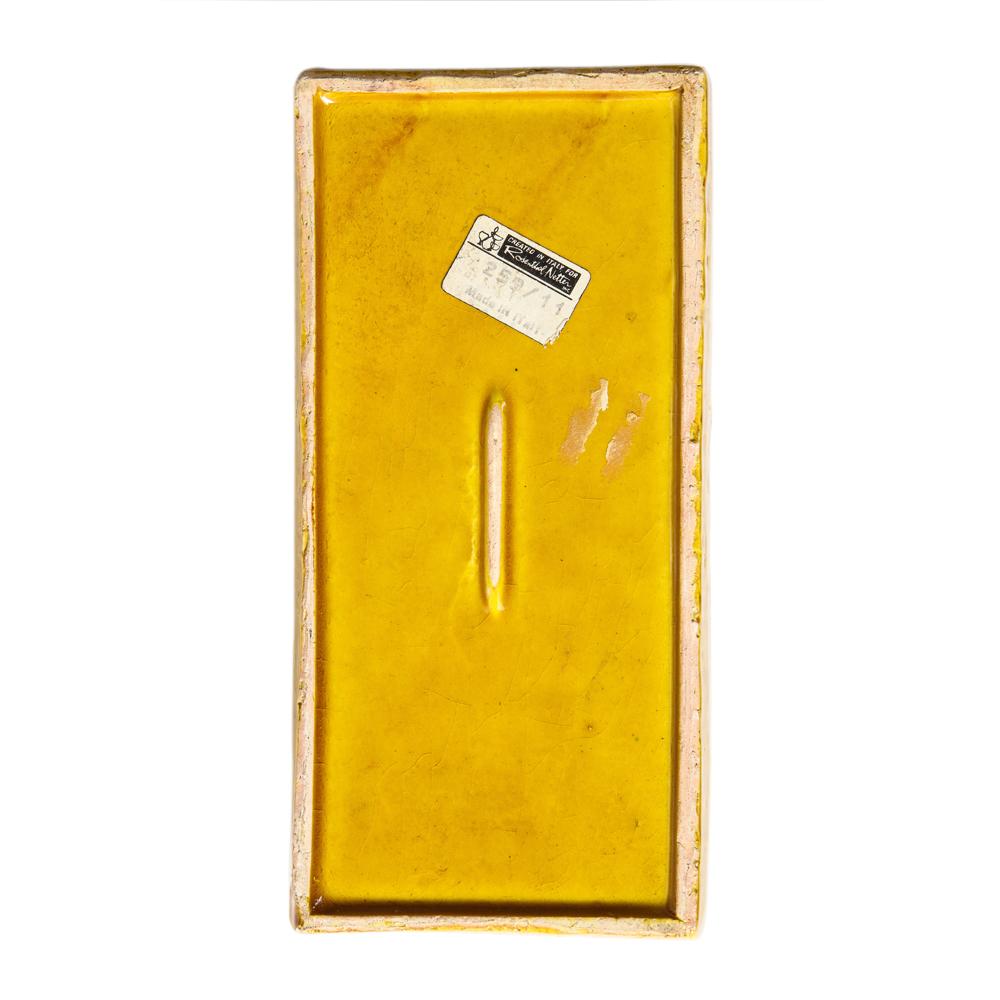 Boîte Bitossi Rosenthal Netter, céramique, rayures, orange, noir, jaune, signée en vente 3