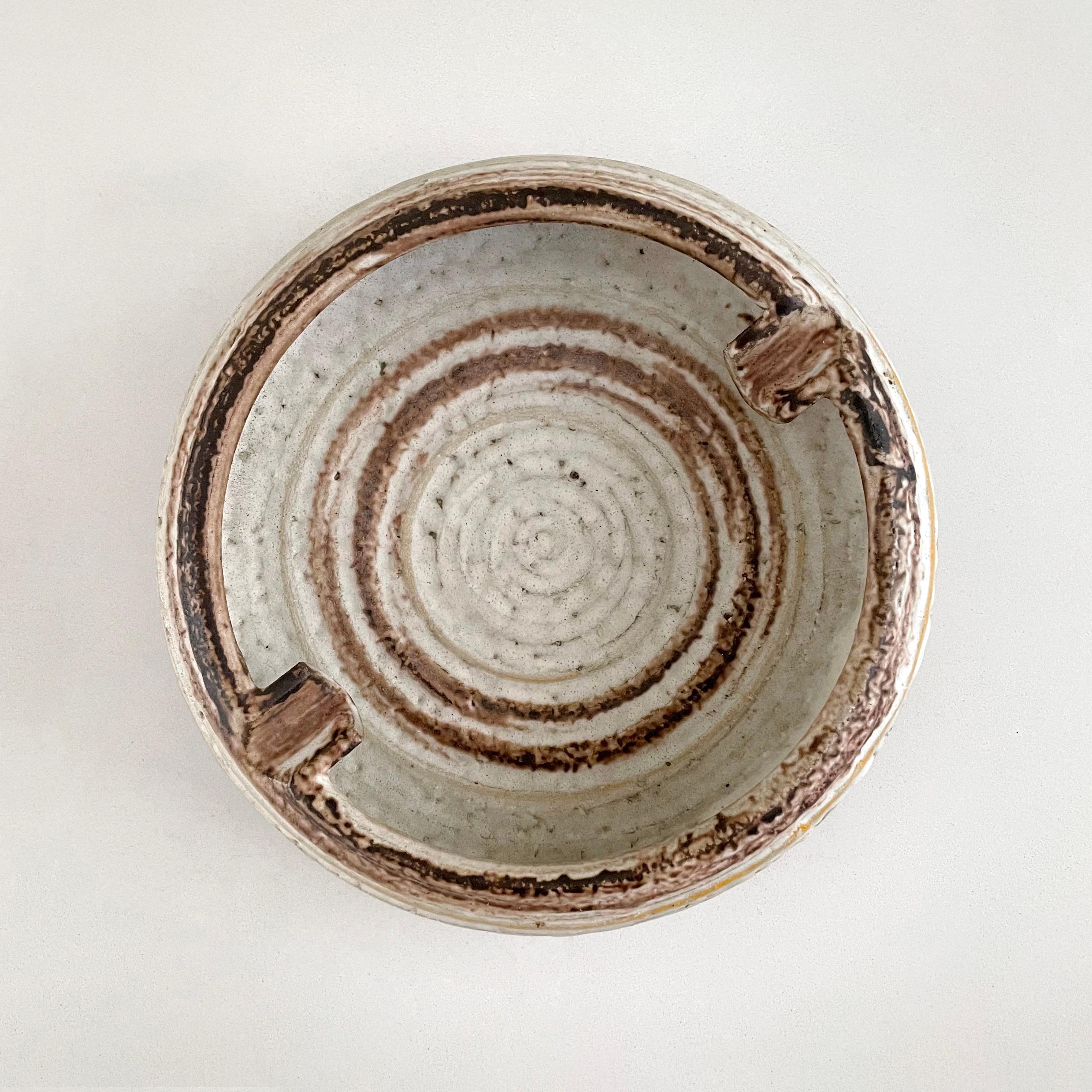 Rosenthal Netter ceramic ashtray catch all
Italy, circa 1970’s 
Organic composition and feel 
Neutral tones 
Marked identification 
Three sizes available, each sold separately
Last photo is for size reference only.