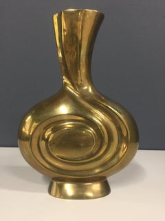 Rosenthal Netter Imported Solid Brass Vase Midcentury