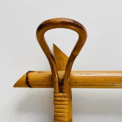 Rosenthal Netter Italian Bamboo & Rattan Coat Rack