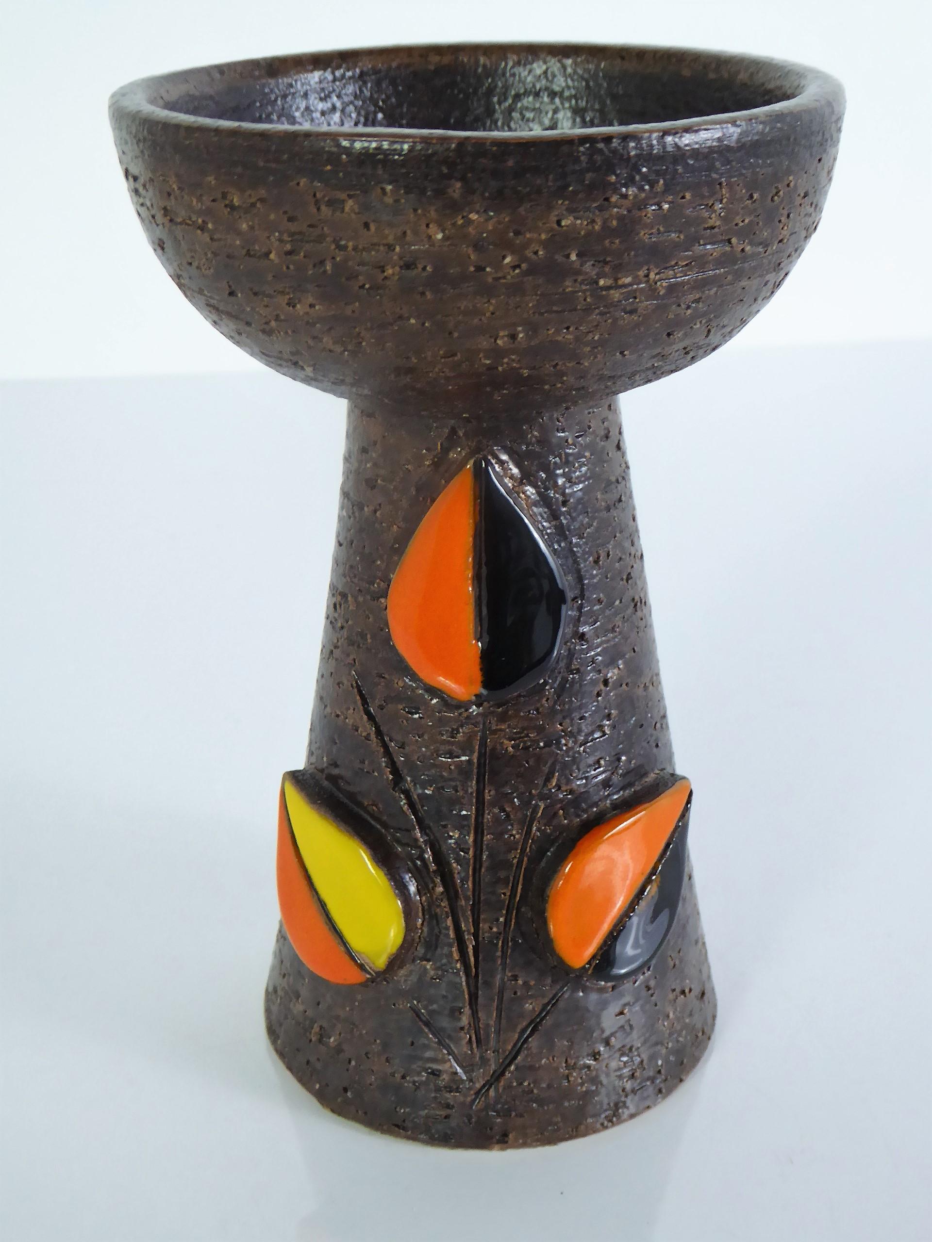 Bitossi for Rosenthal Netter Italy Organic Modern Pottery Vase by Aldo Londi In Good Condition In Miami, FL