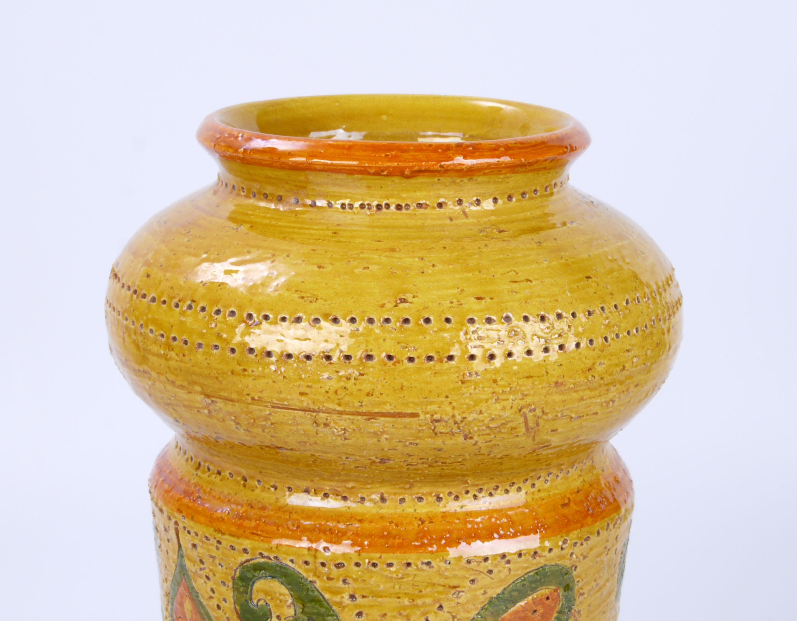 Italian Rosenthal-Netter Mid-Century Modern Glazed Ceramic Vase Italy For Sale
