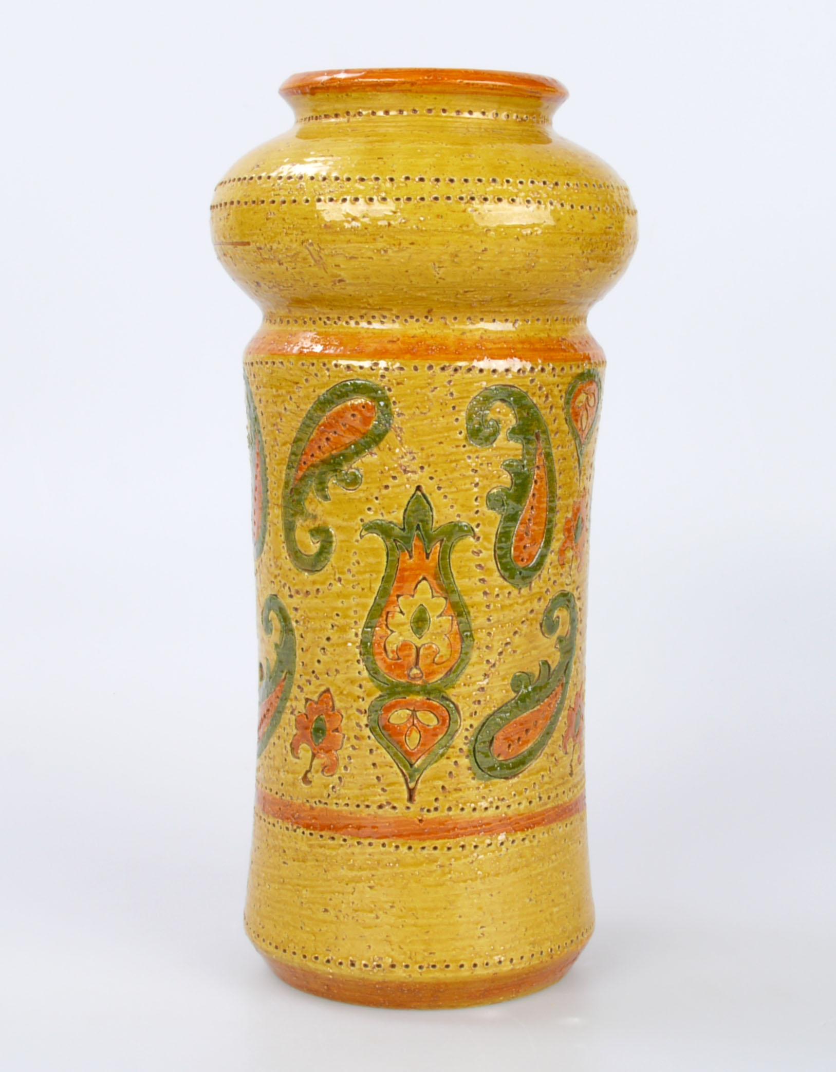 Moderne glasierte Keramikvase von Rosenthal-Netter aus der Mitte des Jahrhunderts, Italien (20. Jahrhundert) im Angebot