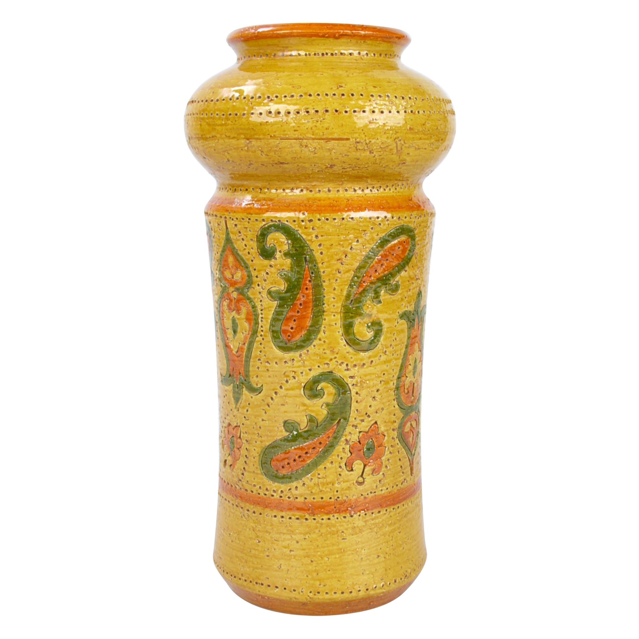Rosenthal-Netter Mid-Century Modern Glazed Ceramic Vase Italy