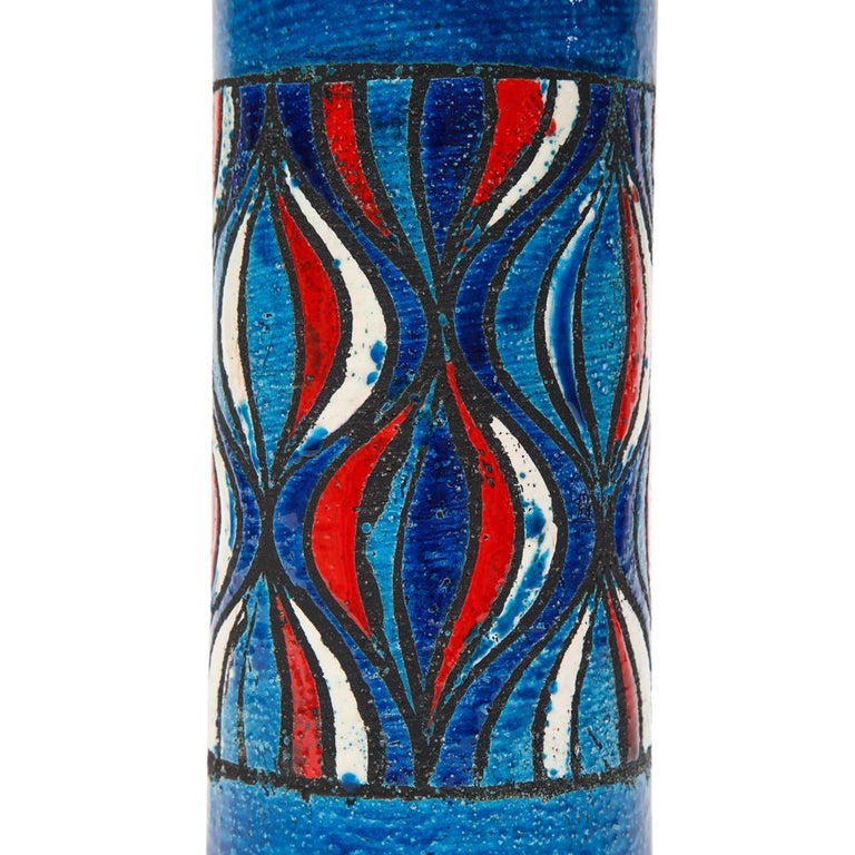 Bitossi Netter Bitossi for Rosenthal Netter Vase, Ceramic, Blue, Red, White, Onion For ...