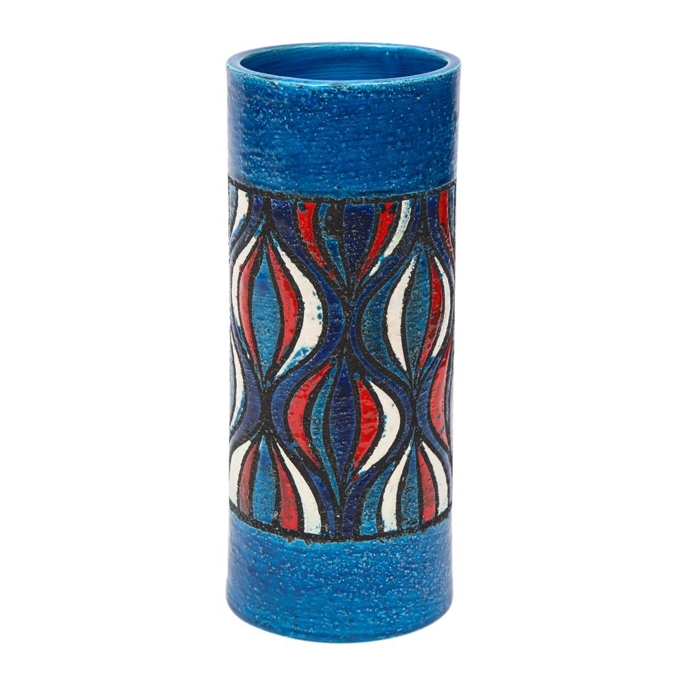 Bitossi für Rosenthal Netter Vase:: Keramik:: Blau:: Rot:: Weiß:: Zwiebel im Zustand „Gut“ im Angebot in New York, NY
