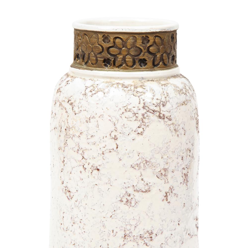 Rosenthal Netter Vase, Ceramic, White and Gold, Signed For Sale 2