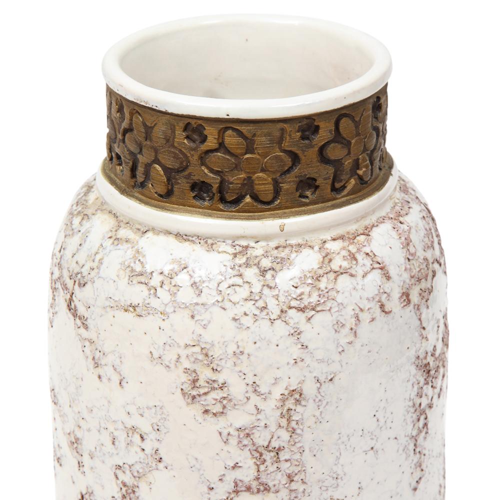 Rosenthal Netter Vase, Ceramic, White and Gold, Signed For Sale 3