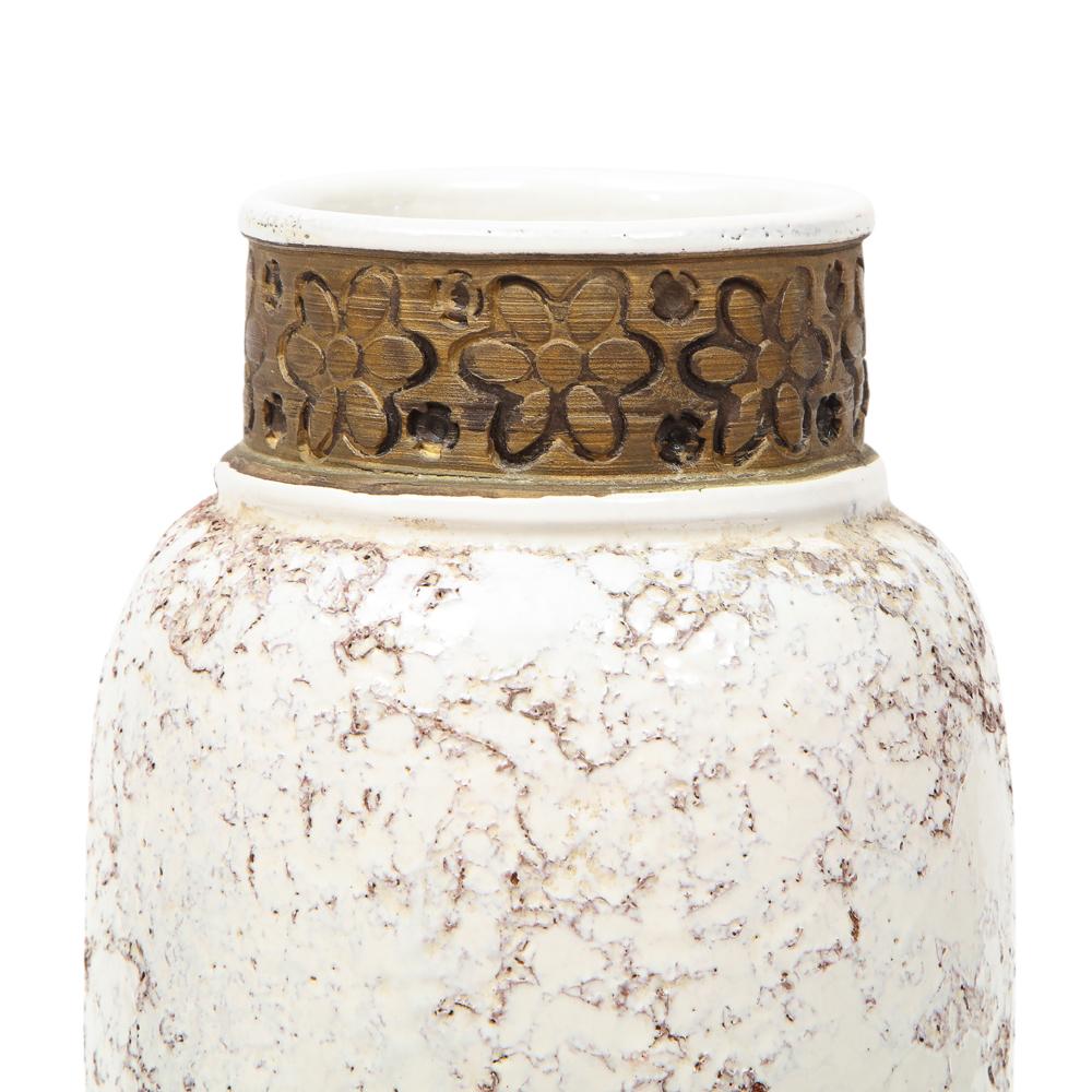 Rosenthal Netter Vase, Ceramic, White and Gold, Signed For Sale 4