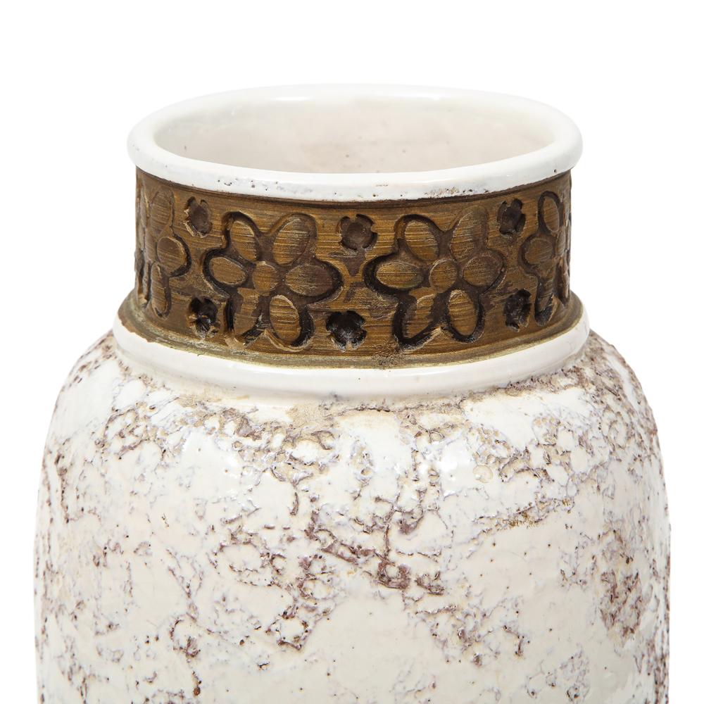 Rosenthal Netter Vase, Ceramic, White and Gold, Signed For Sale 5