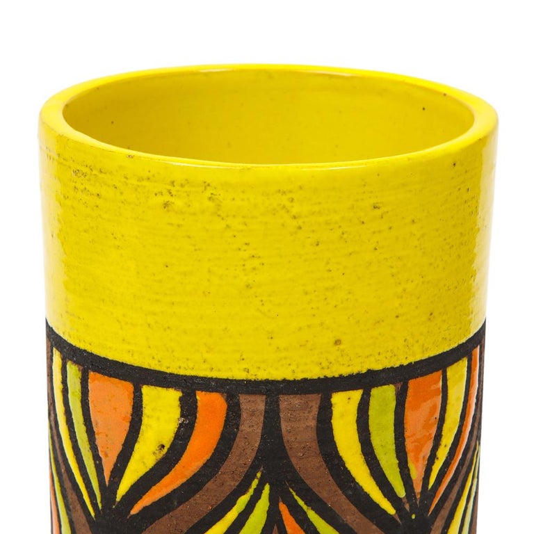 Rosenthal Netter Vase, Ceramic, Yellow, Orange, Brown, Onion, Signed For Sale 4