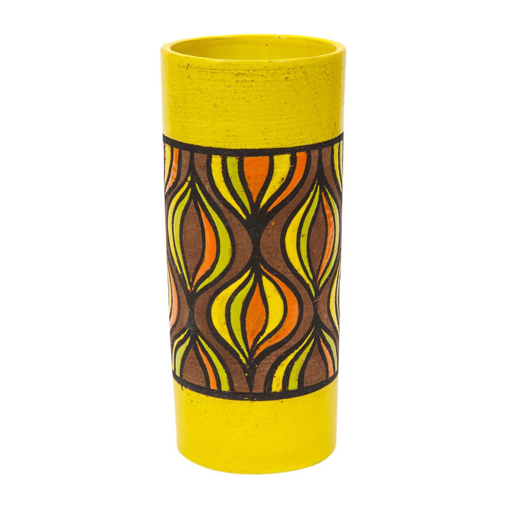 Mid-Century Modern Rosenthal Netter Vase, Ceramic, Yellow, Orange, Brown, Onion, Signed For Sale