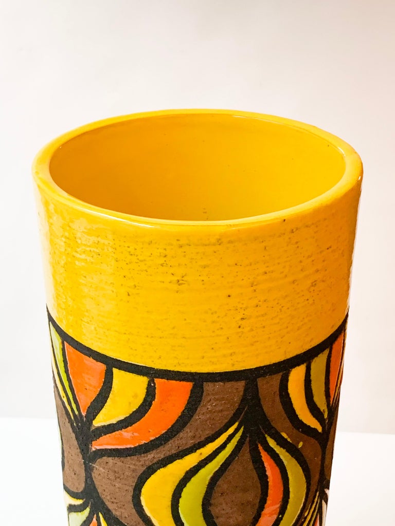 Rosenthal Netter Vase, Ceramic, Yellow, Orange and Brown Onion, Signed