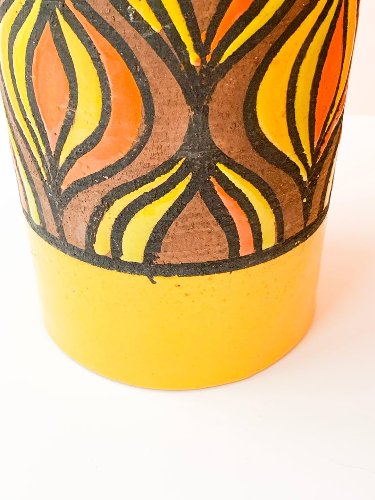 Rosenthal Netter Vase, Ceramic, Yellow, Orange and Brown Onion, Signed