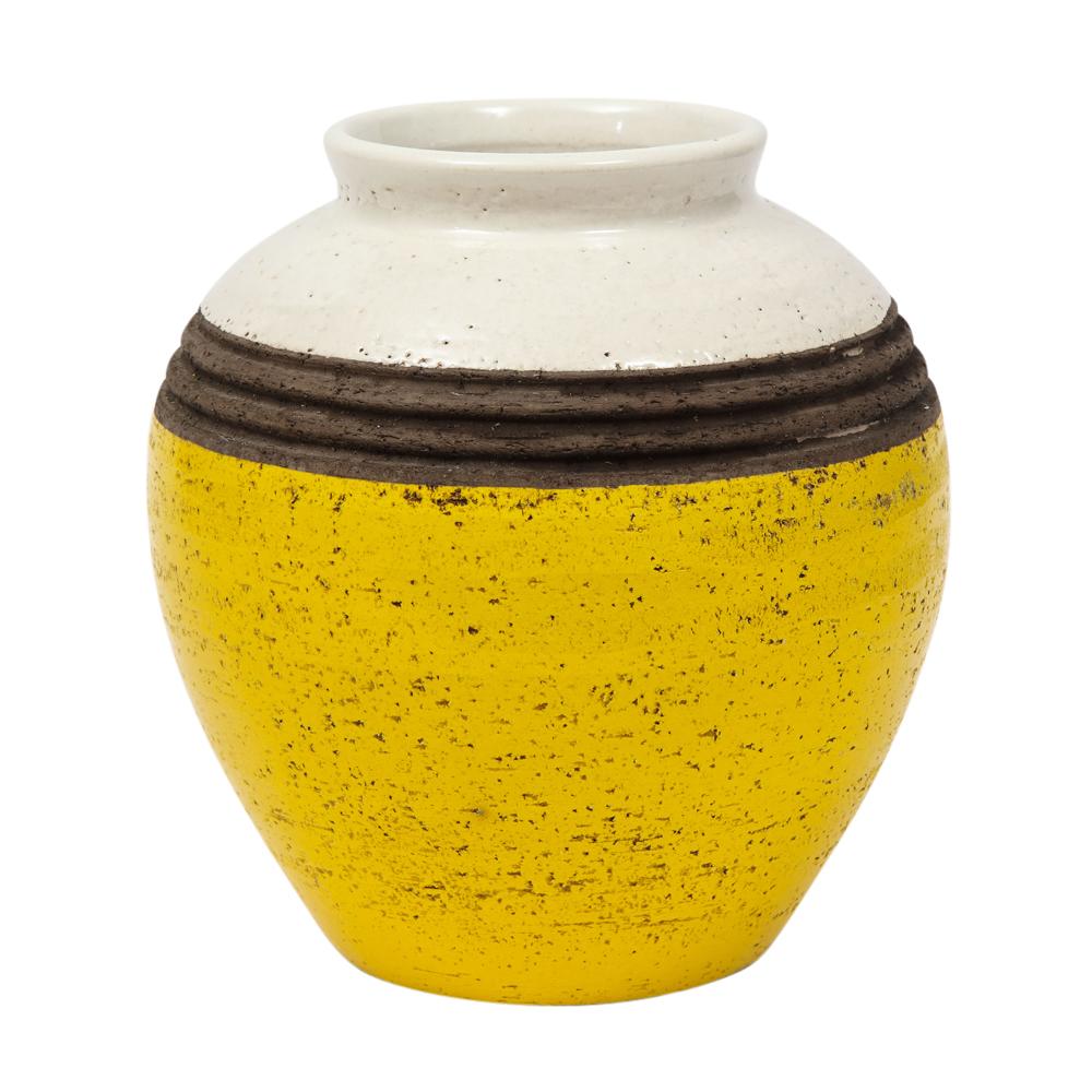 yellow and white vase