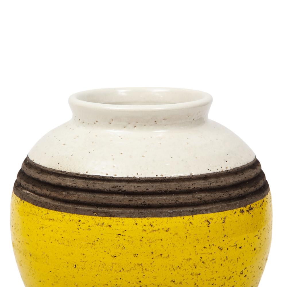 Rosenthal Netter Vase, Yellow, White and Brown, Signed In Good Condition In New York, NY