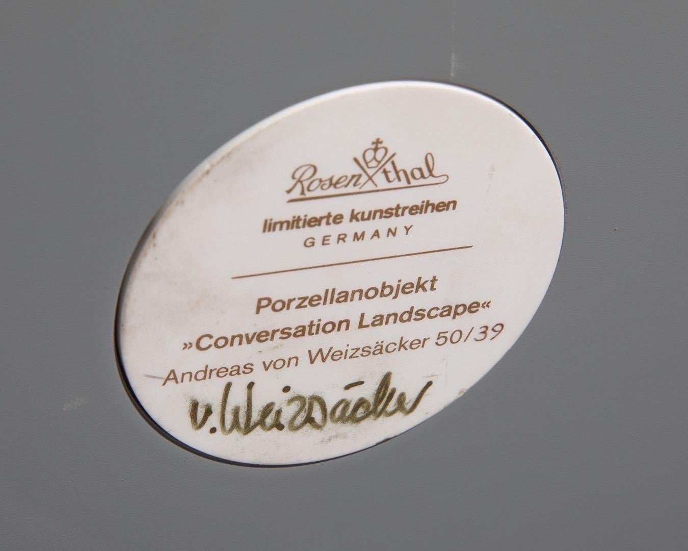 20th Century Rosenthal Object Andreas v. Weizacker, “Conversations/Landscape”, Germany, 1989 For Sale