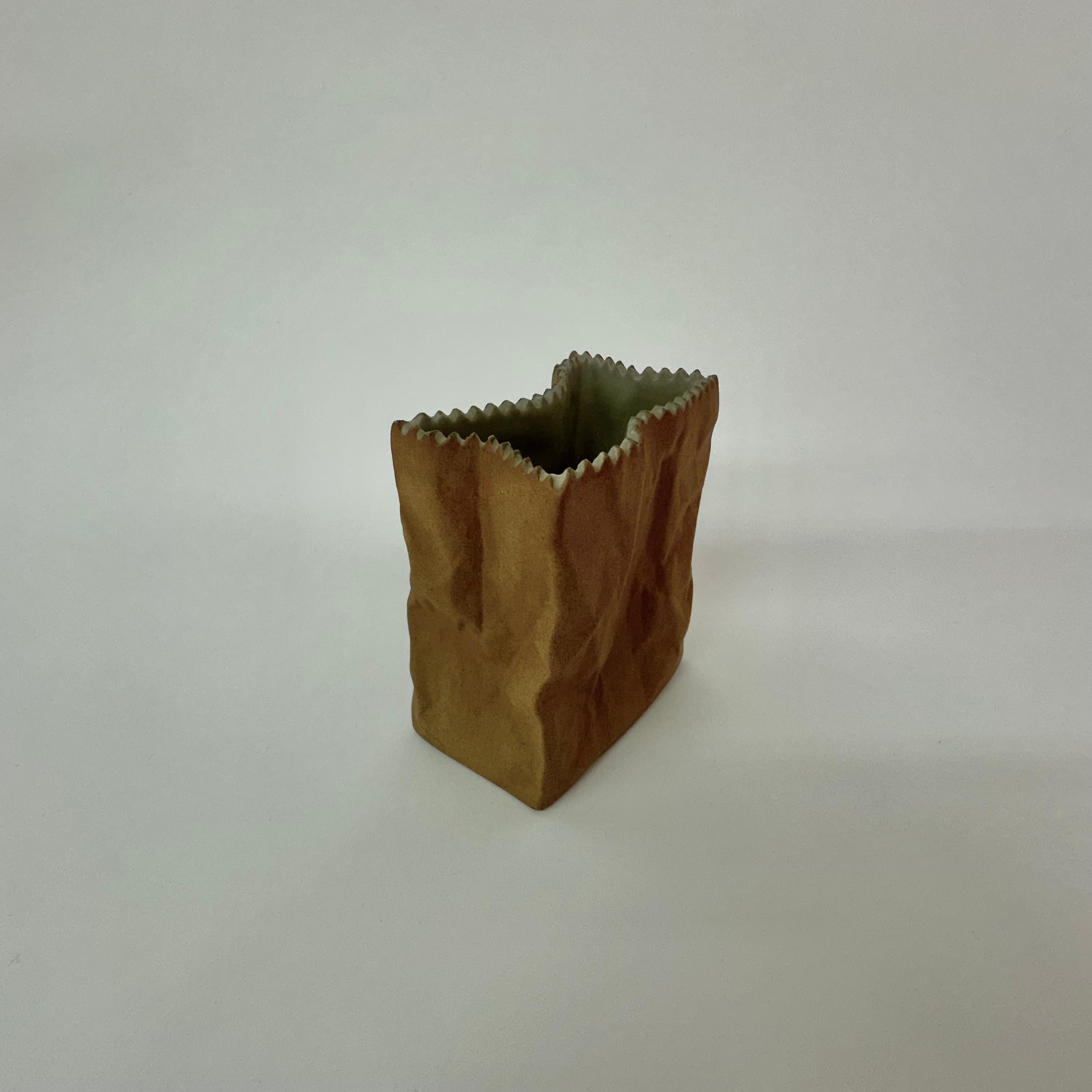 Late 20th Century Rosenthal Paper bag vase by Tapio Wirkkala , 1970’s For Sale