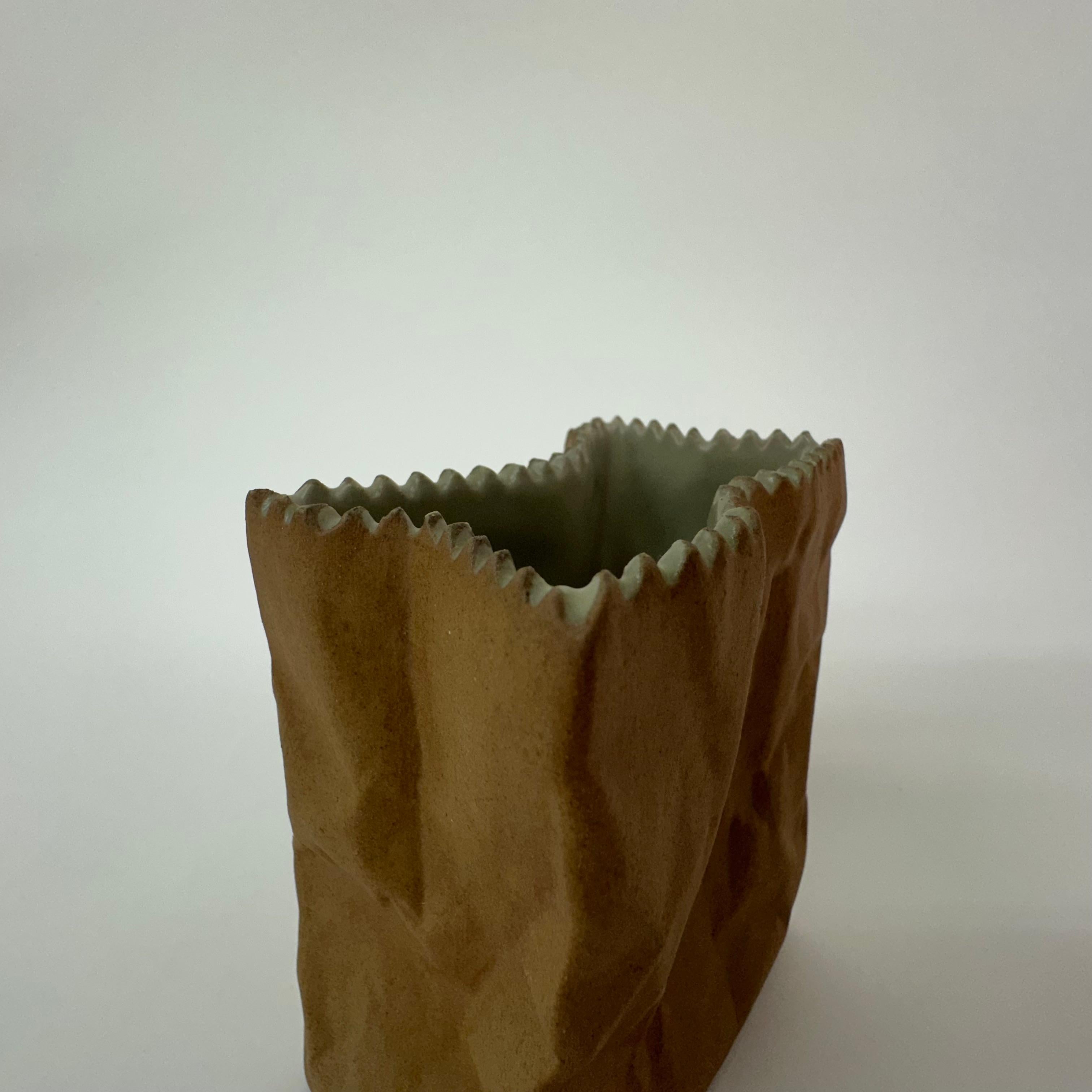 Porcelain Rosenthal Paper bag vase by Tapio Wirkkala , 1970’s For Sale