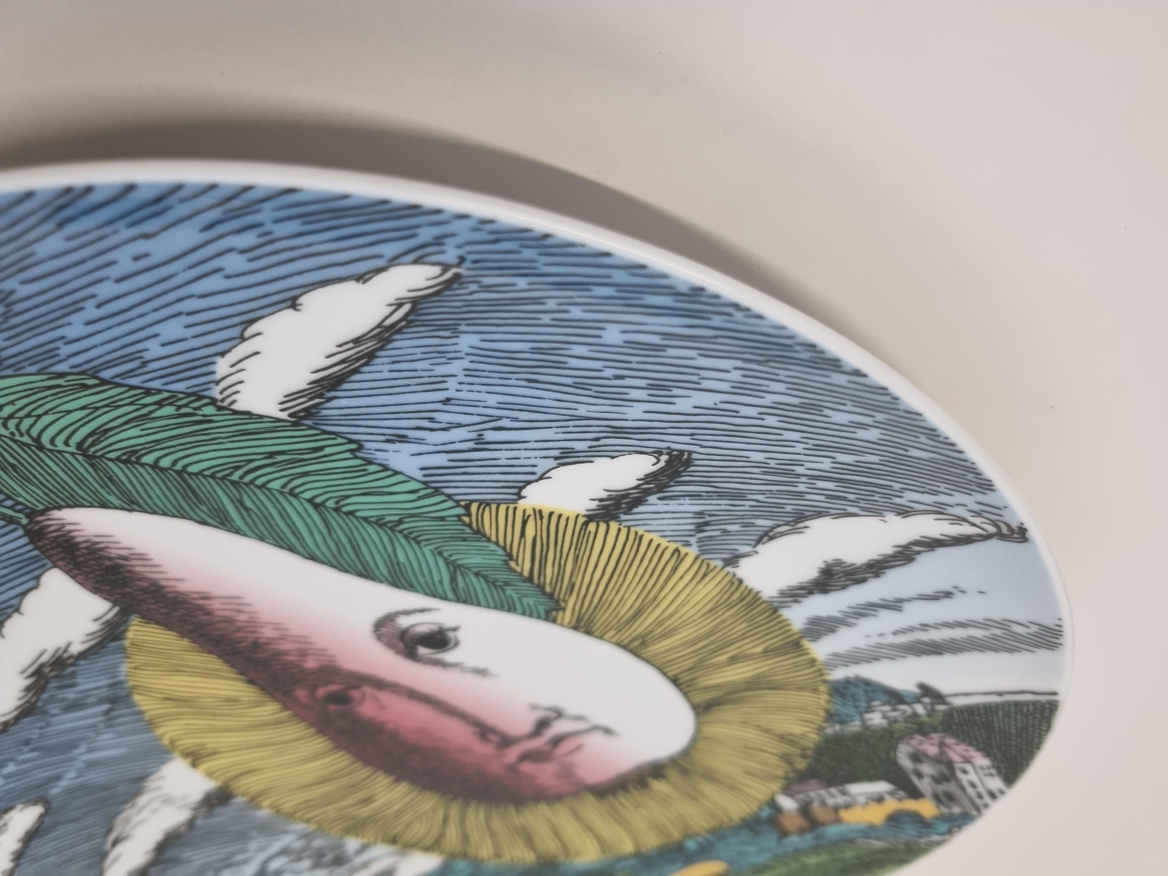 Rosenthal Piero Fornasetti Porcelain Plate 12 Mesi 12 Soli Settembre September For Sale 6