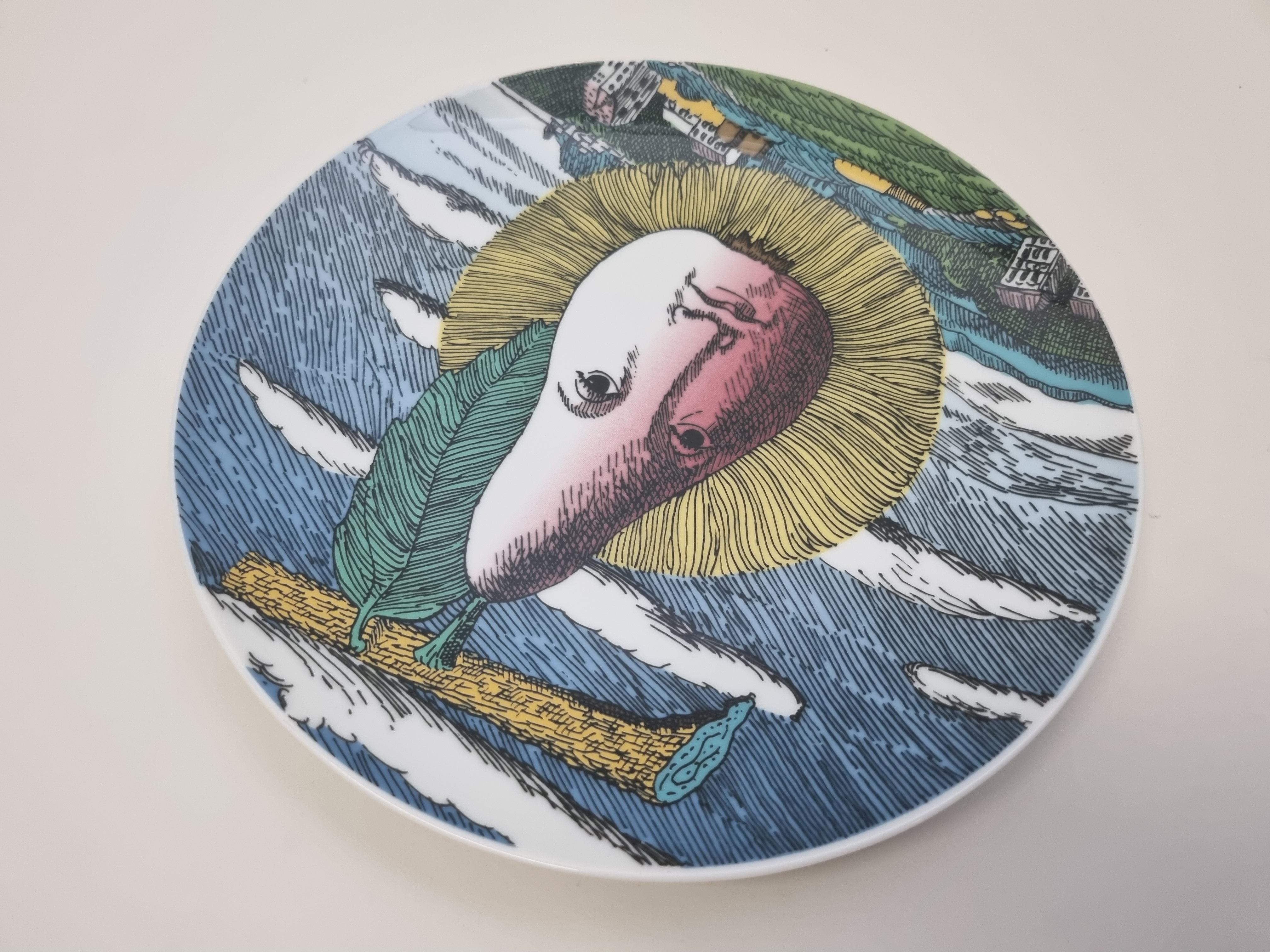 Rosenthal Piero Fornasetti Porcelain Plate 12 Mesi 12 Soli Settembre September For Sale 2