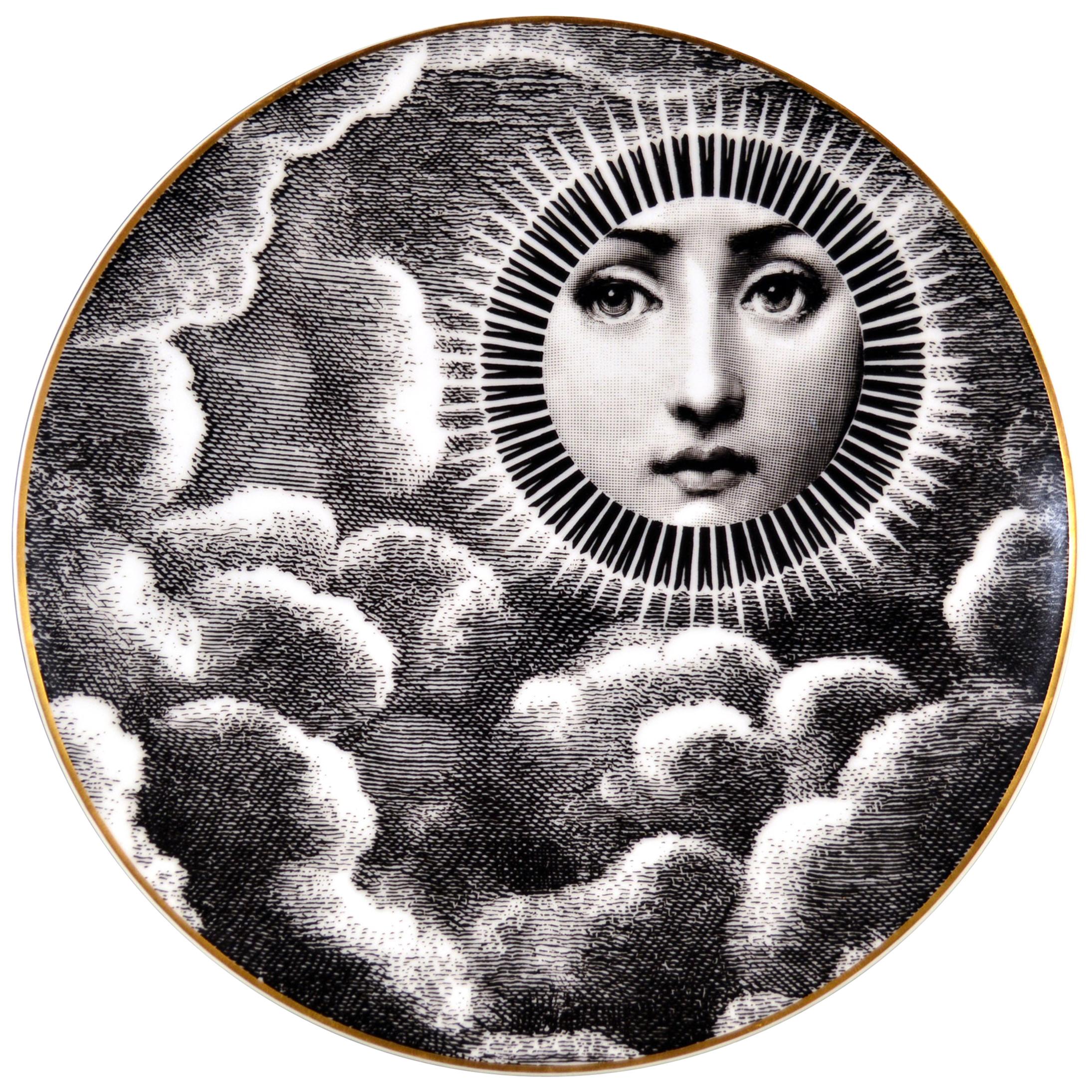 Rosenthal Piero Fornasetti Porcelain Plate, Themes 
Variation Pattern, Motiv 18