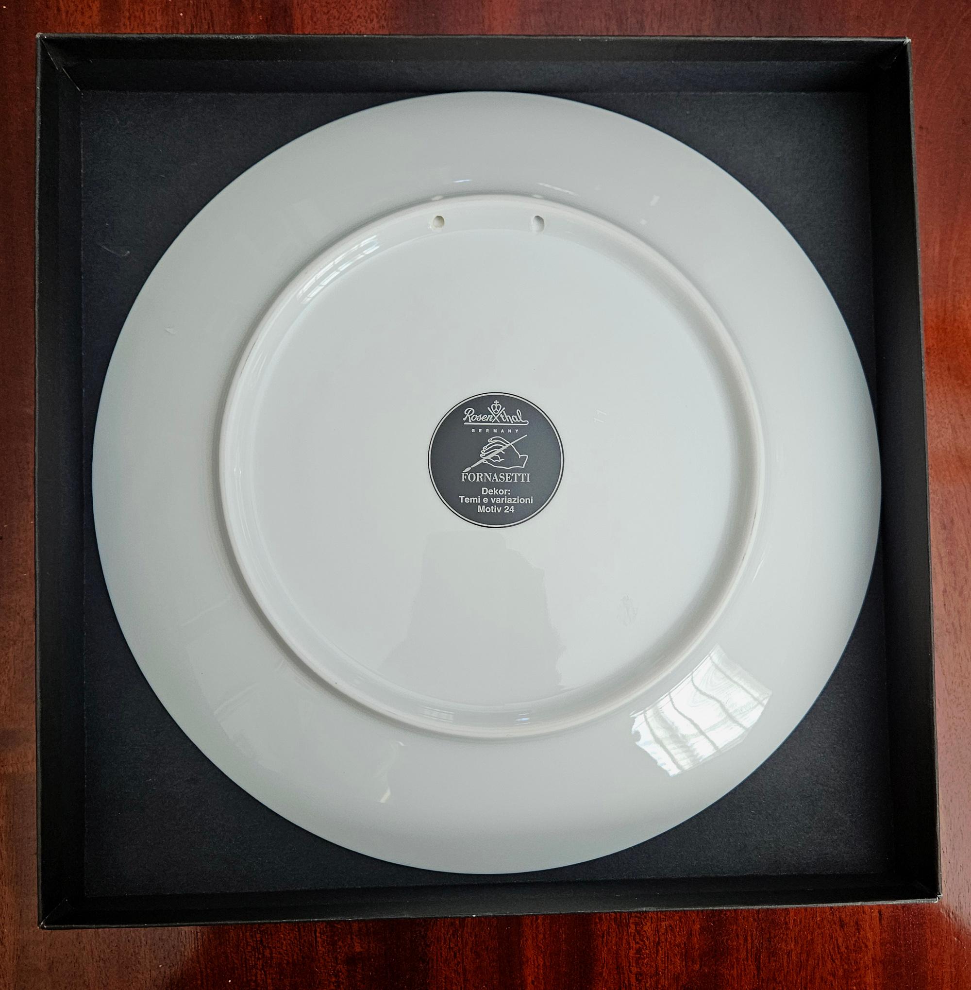 Plato de porcelana Rosenthal Piero Fornasetti Temas y variaciones Motiv 24 Porcelana