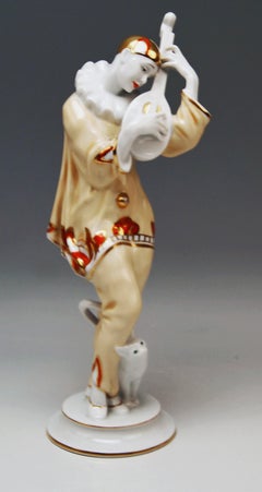 Rosenthal Pierrot Miércoles de Ceniza Aschermittwoch Max Valentin Alemania 1922