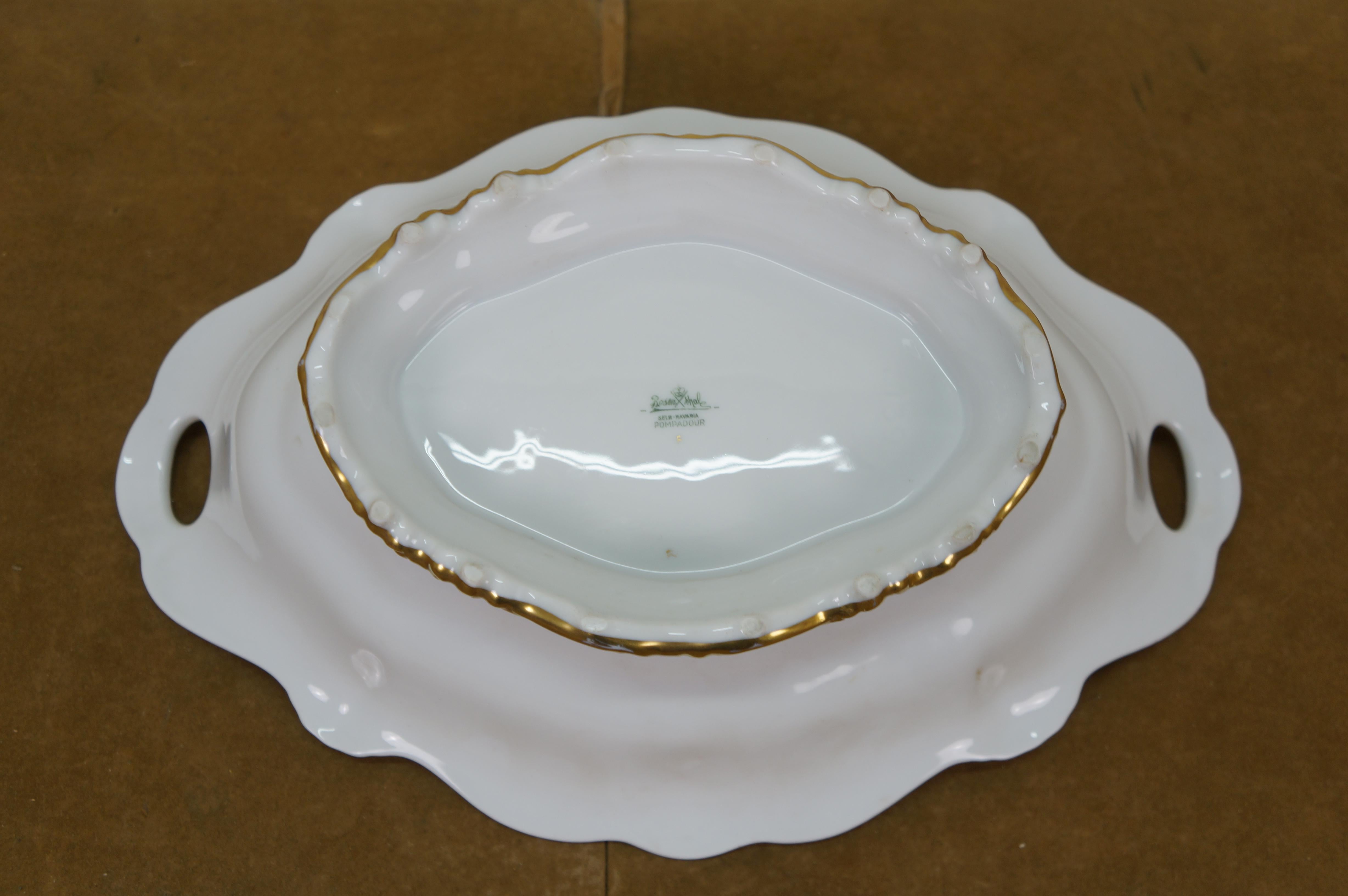 Rosenthal Pompadour Porcelain Serving Dish Centerpiece Compote 14