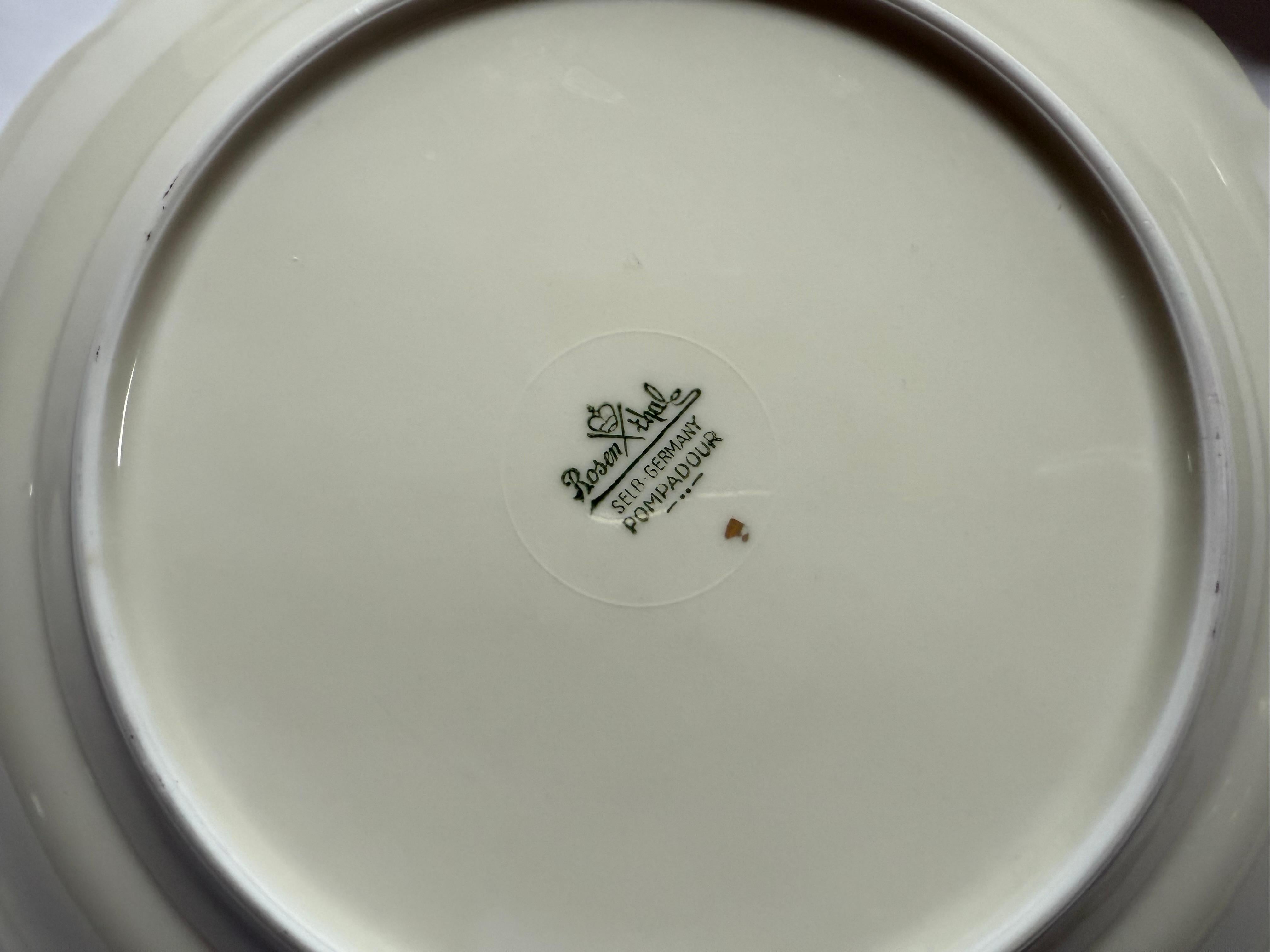 Rosenthal Pompadour porcelana vintage 8 + 1 en venta 6