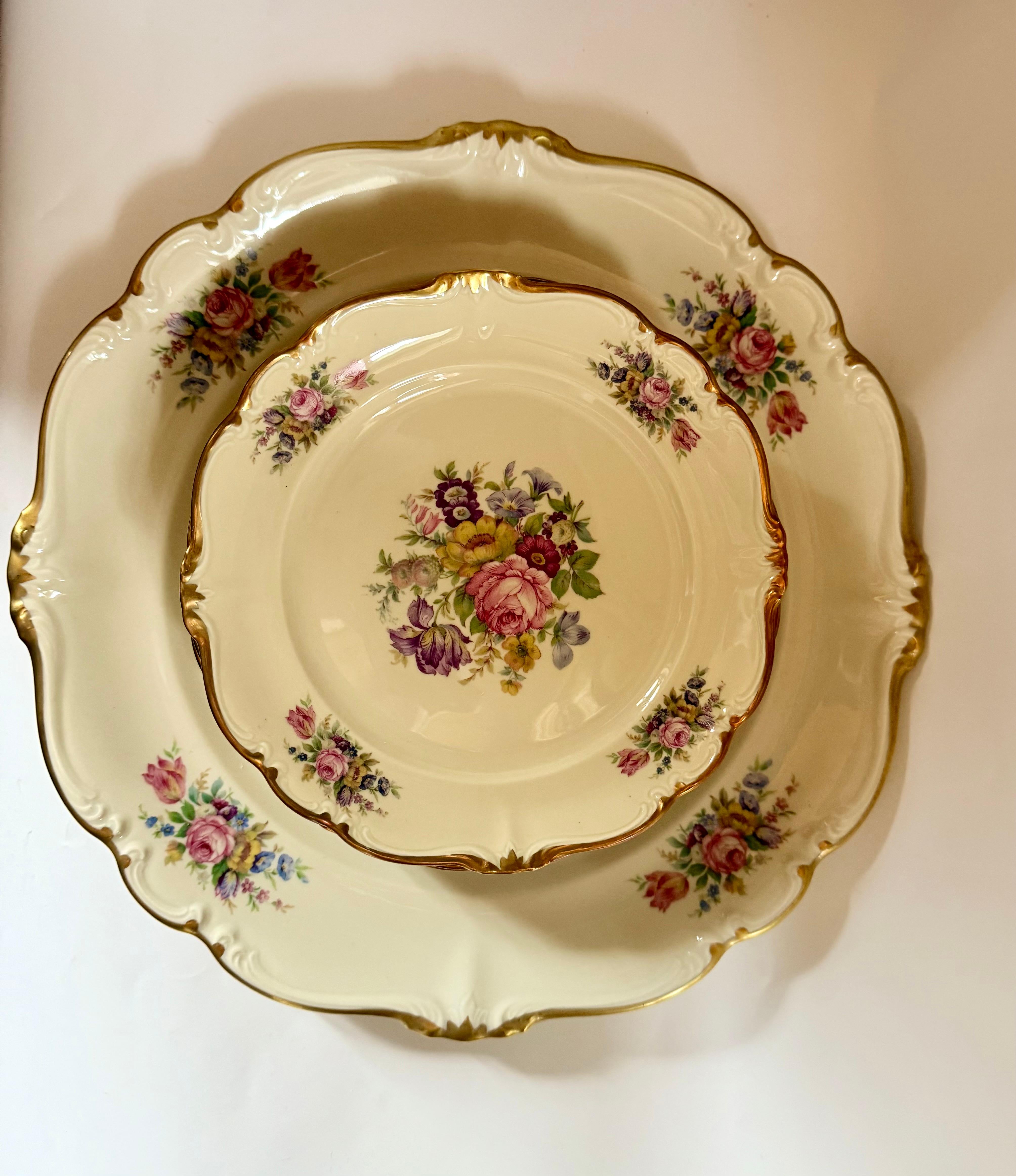Rosenthal Pompadour porcelana vintage 8 + 1 Glaseado en venta