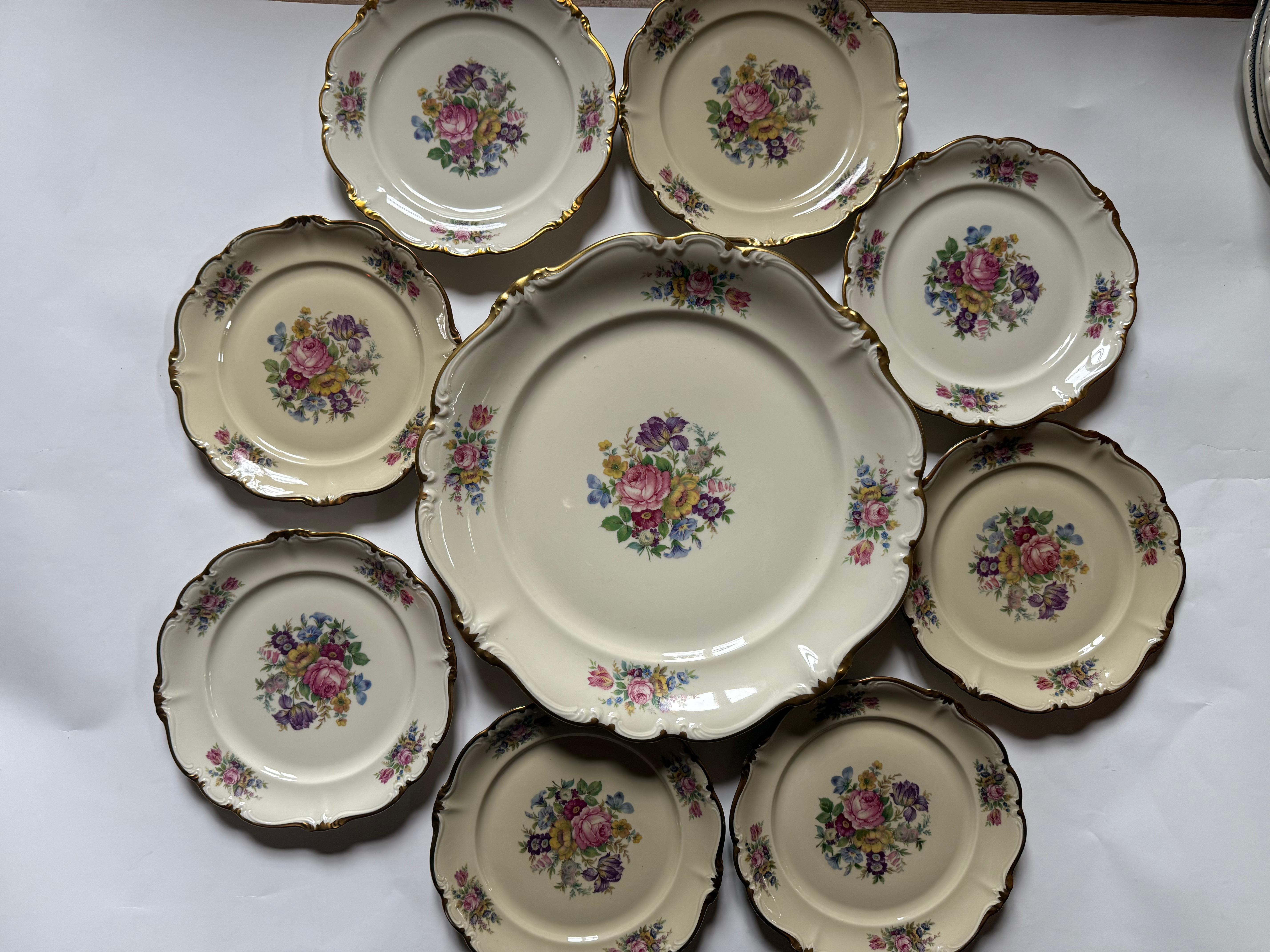 Rosenthal Pompadour porcelana vintage 8 + 1 en venta 2