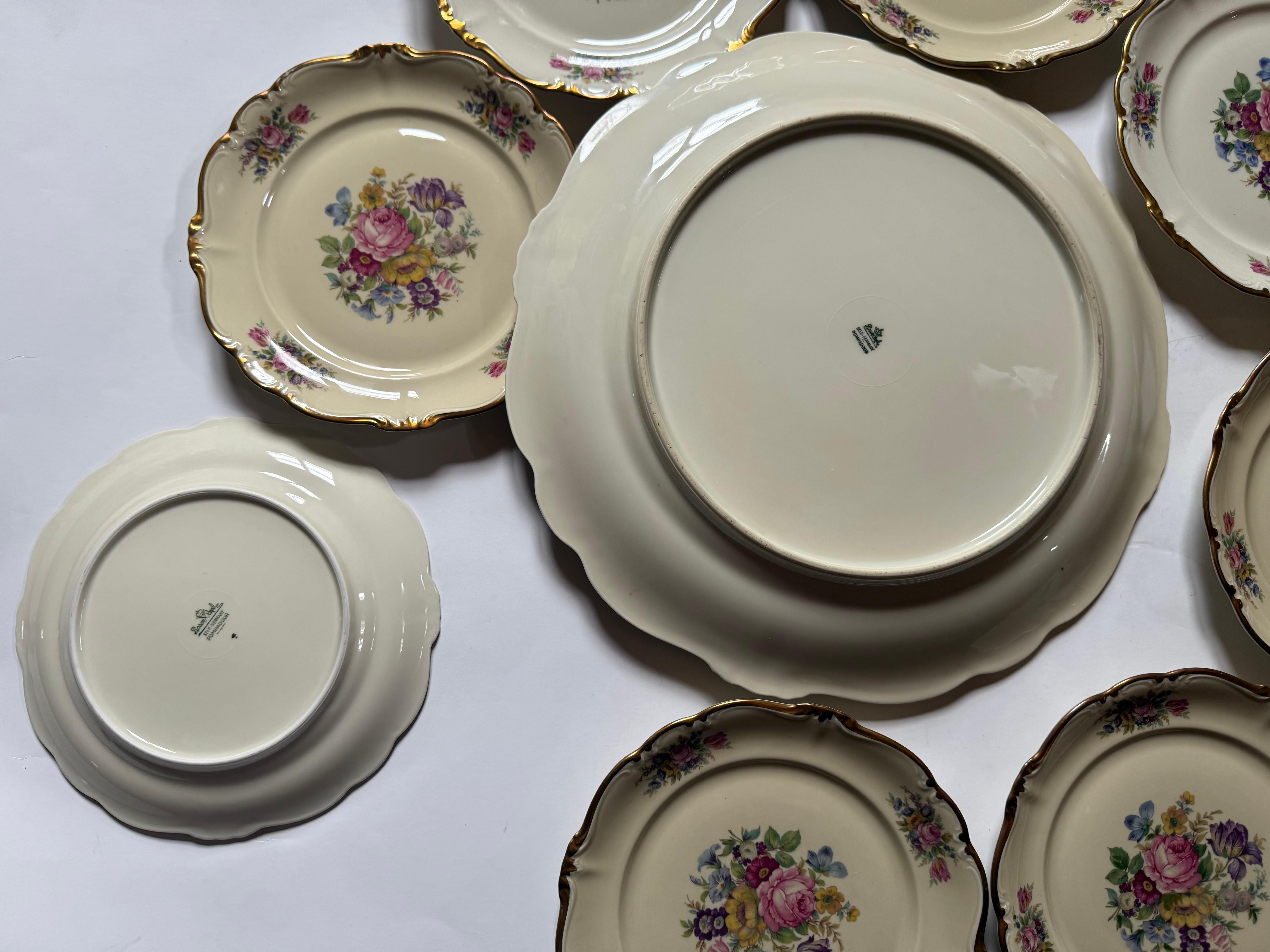 Rosenthal Pompadour porcelana vintage 8 + 1 en venta 3