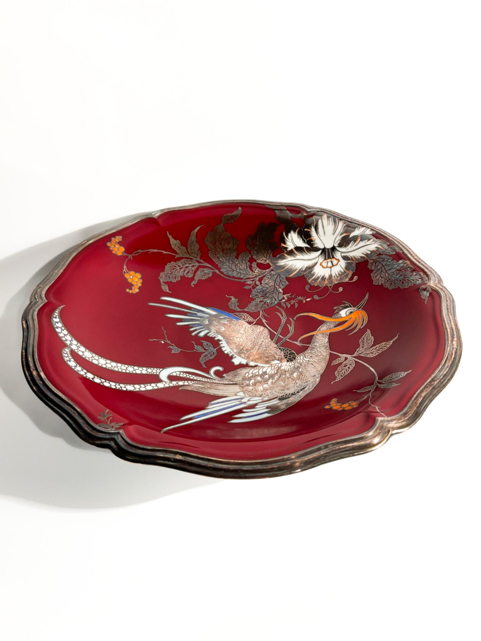 Plato de centro de mesa de porcelana Rosenthal Decoración Chippendale Años 40 mediados del siglo XX en venta