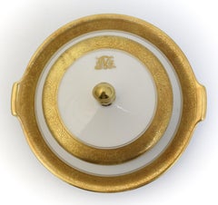 Rosenthal Porcelain Covered Butter Dish Aida Monogramm Saddam Hussein Al Naseri