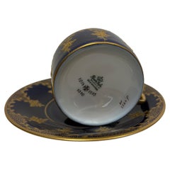 Rosenthal porcelain cup, cobalt blue with gold relief, 1916