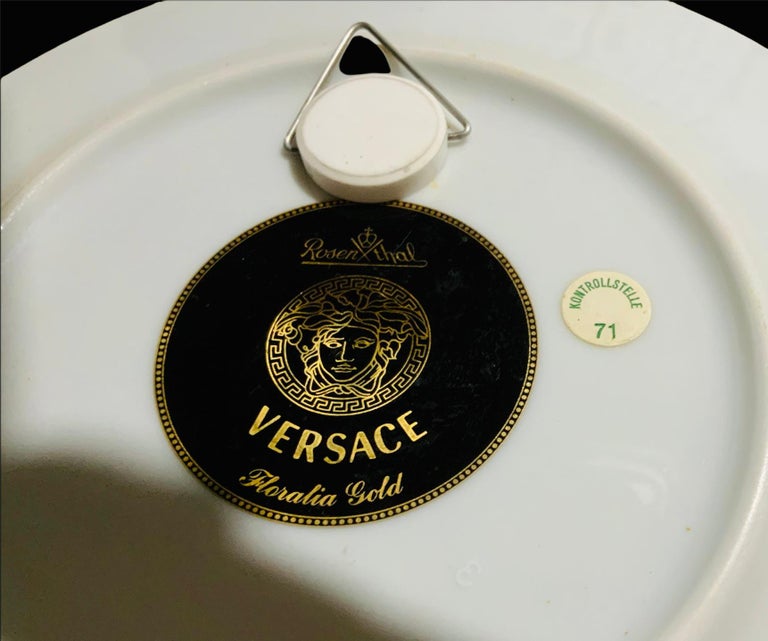German Rosenthal Porcelain Designed by Versace Bread and Butter/ Wall Decor Plate For Sale