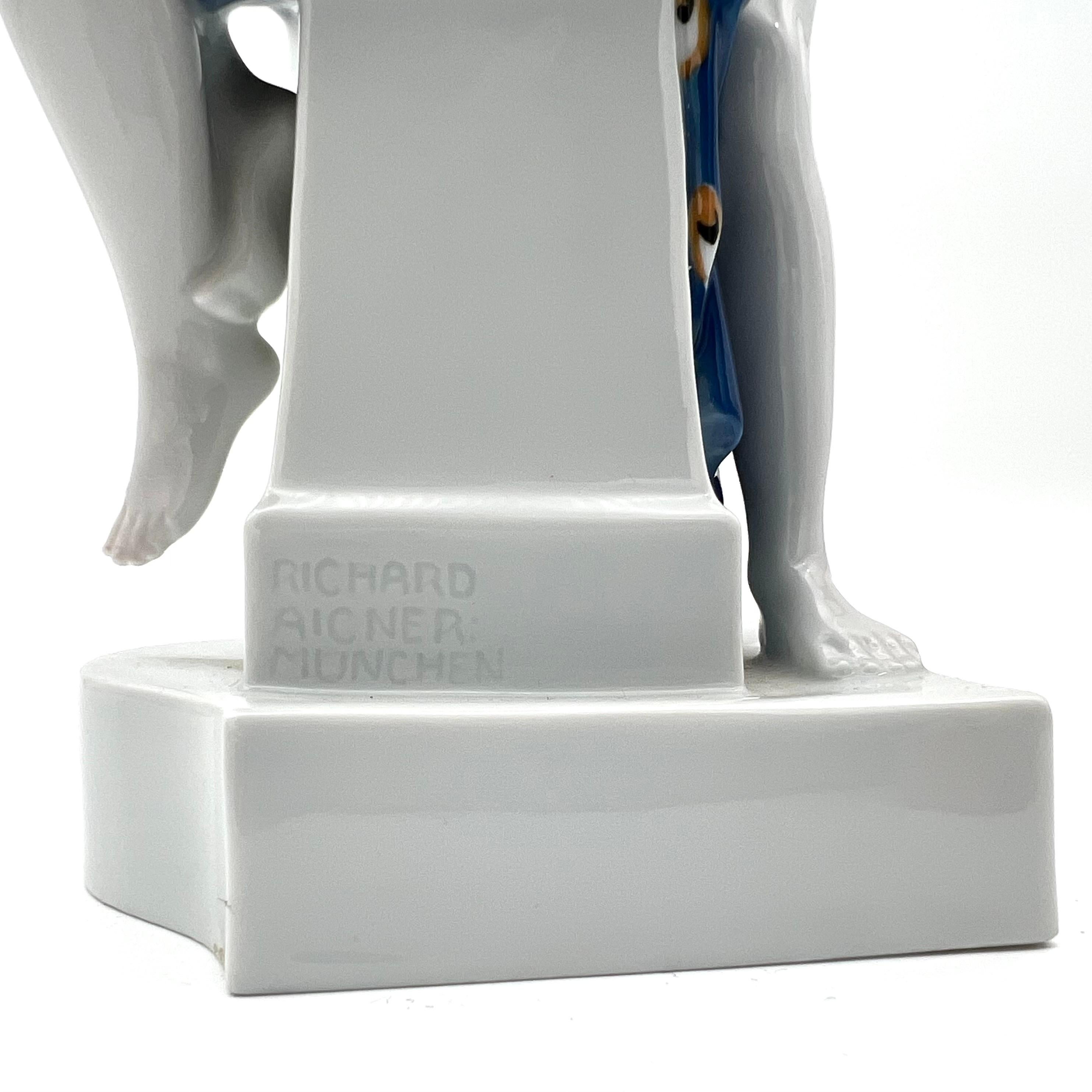 Belle Époque Rosenthal Porcelain Figurine, No 295, the Kiss, Richard Aigner Munic For Sale