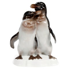 Rosenthal Porcelain Figurine of a Huddling Penguin Pair