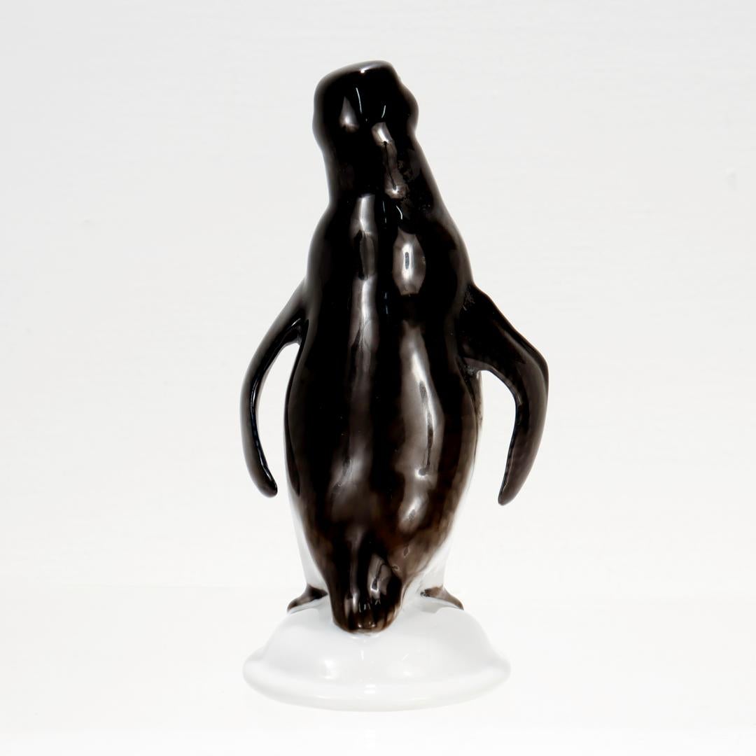 Rosenthal Porcelain Figurine of a Penguin In Good Condition For Sale In Philadelphia, PA