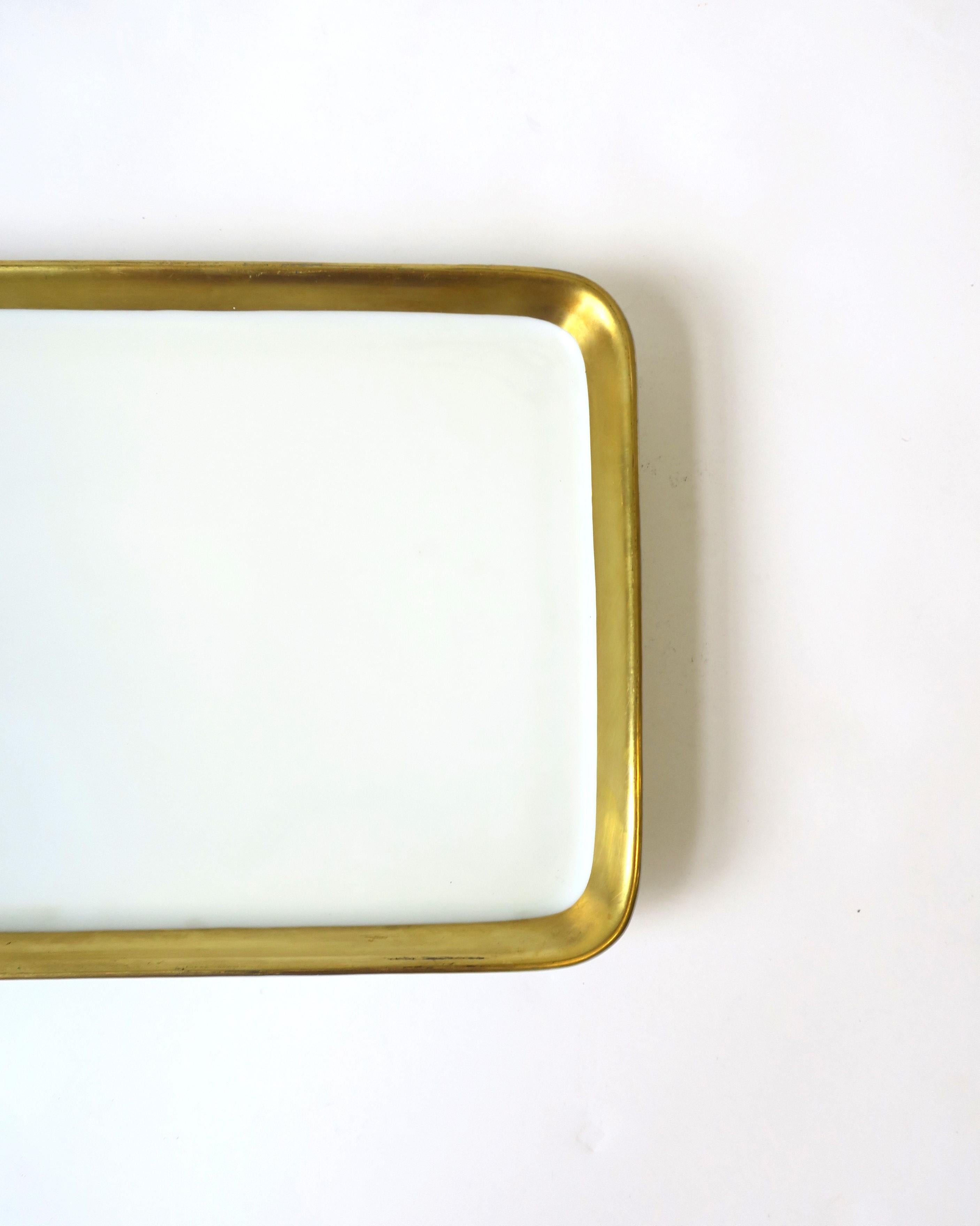 White Porcelain and Gold Serving Tray by Rosenthal Kurfurstendamm Berlin For Sale 4