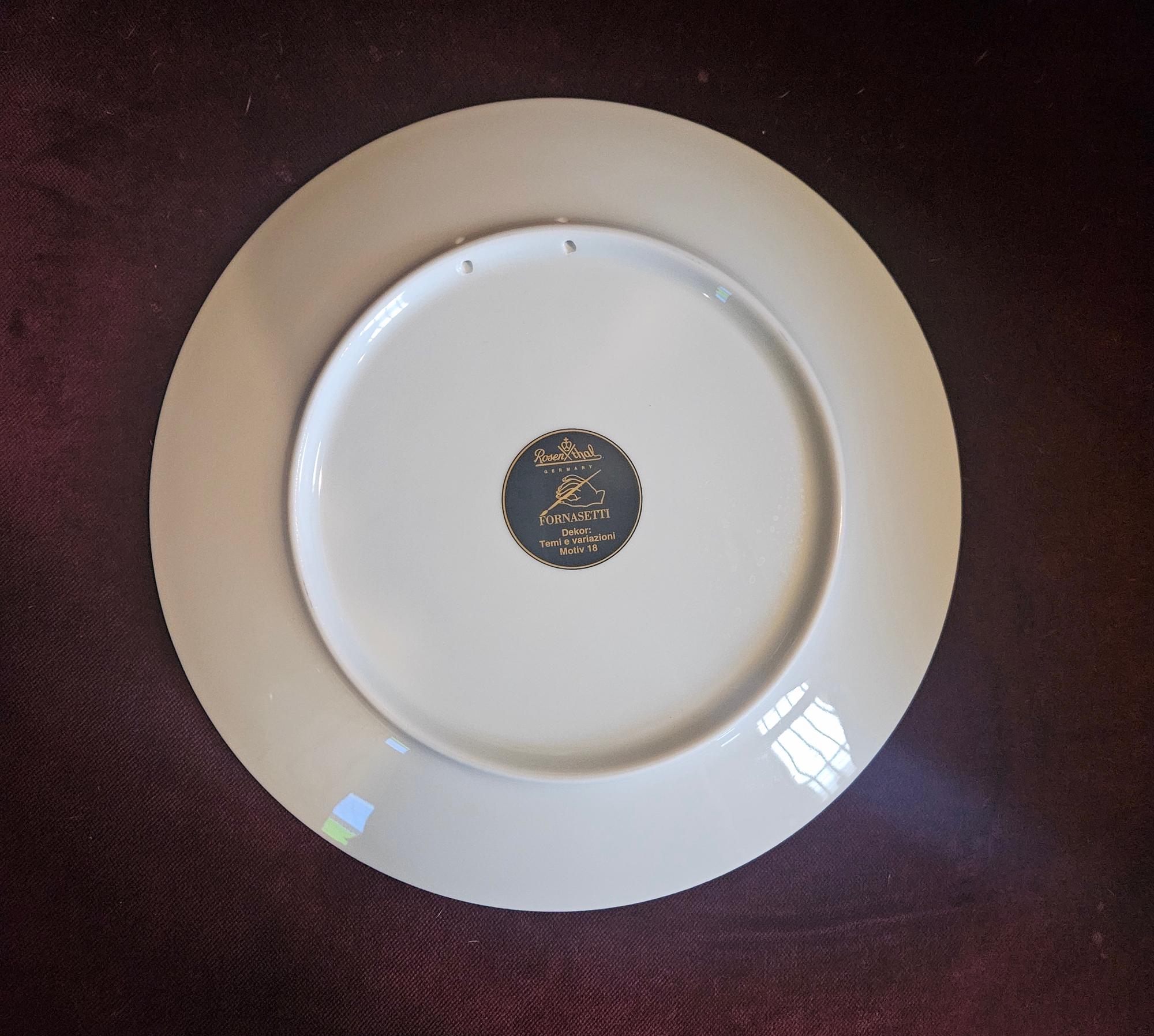 Rosenthal Porcelain Themes & Variations Plate For Piero Fornasetti, The Sun For Sale 1