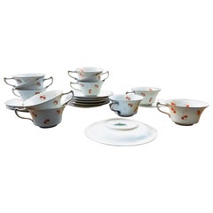 Rosenthal Pre-WWII ‘Cherries’ Dematisse Set Porcelain Antique Silver Red Germany