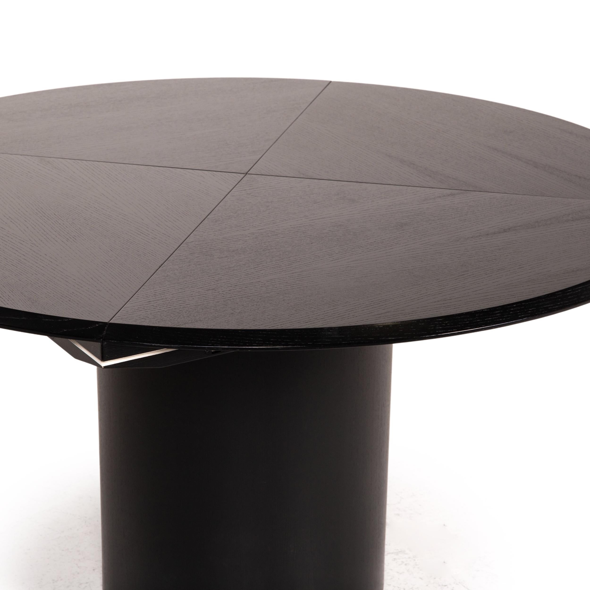 Modern Rosenthal Quadrondo Dining Table Round Black and White Foldable Function Square